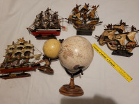 Decorative ships and globes
