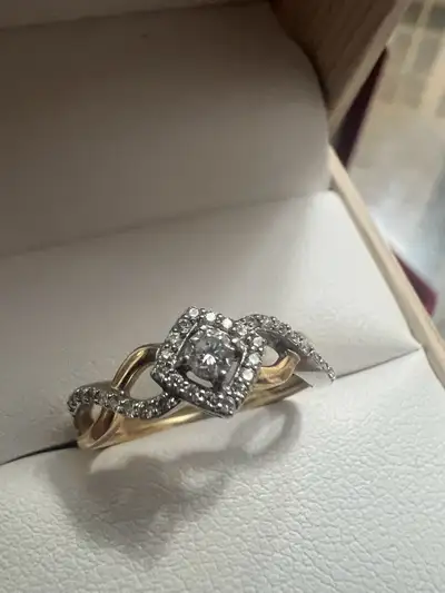 10 k diamond ring , View more