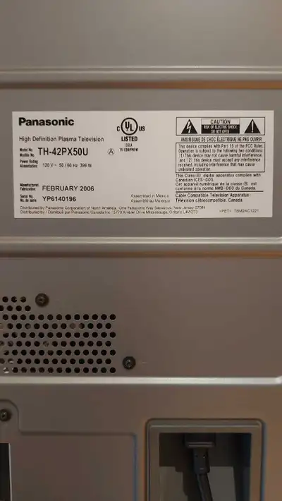Télévision plasma 42 pouces Panasonic , View more