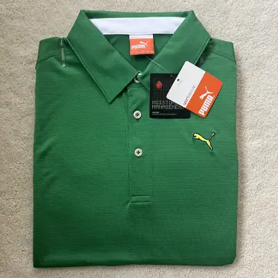 PUMA Golf Tech Polo Shirt Green Men’s Size Small NWT, View more