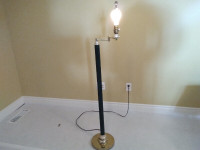REDUCED Vintage Swing Arm Floor Lamp, Green and Brass