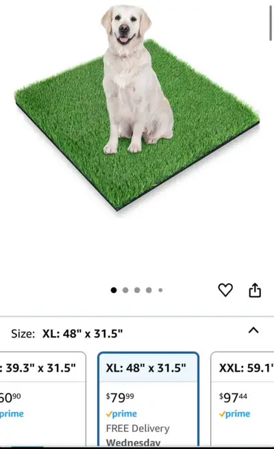 Artificial Dog Mat-can be used for Indoors/outdoors and Patio or Garden -Extra Large Dog Grass:48"Lx...