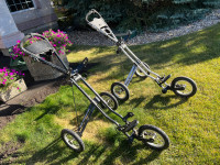 Golf Push/Pull Carts: 3-Whl and 4-Whl, in NEW COND