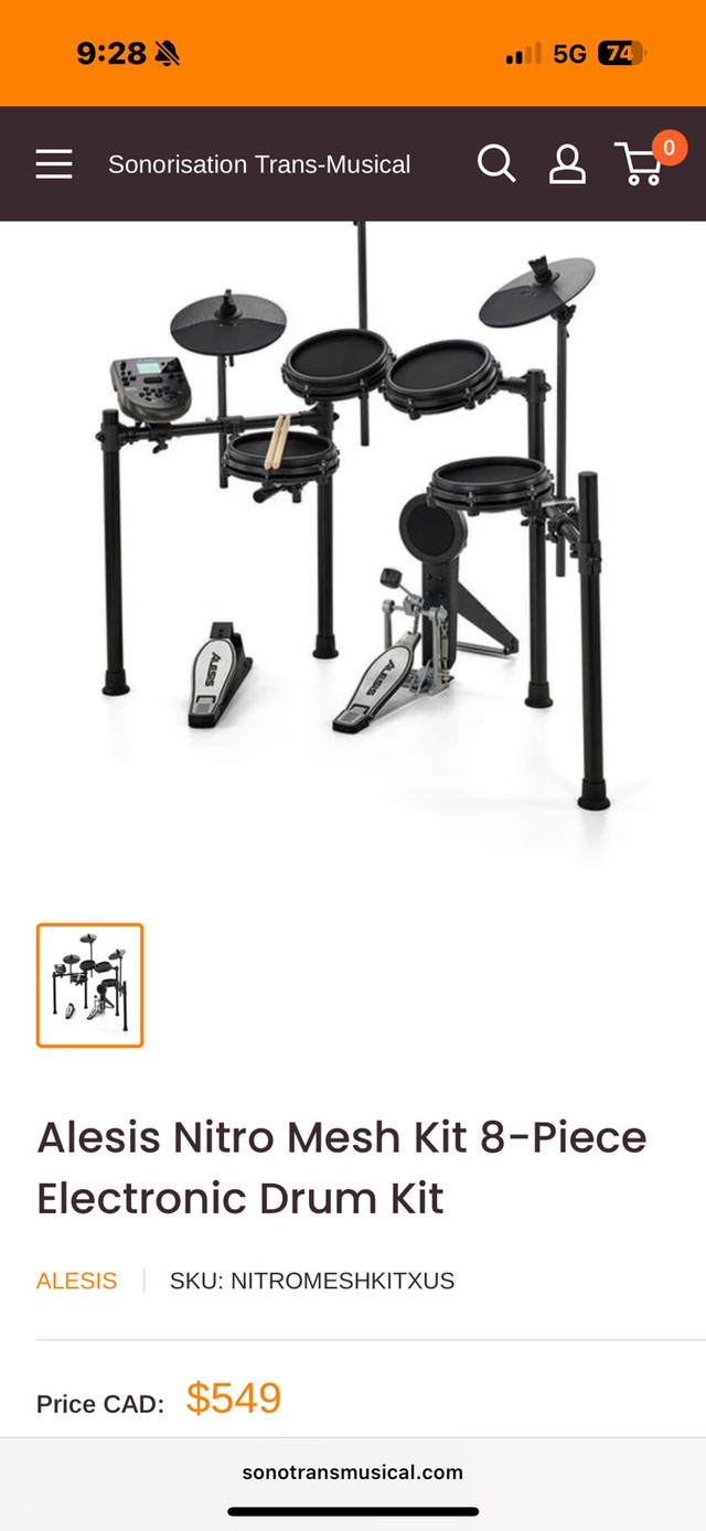 Alesis Nitro Mesh Kit in Drums & Percussion in Oshawa / Durham Region - Image 2