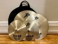 Sabian Cymbal Set XS20 w/Bag, Hi-Hats, Crash and Ride