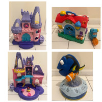 EUC Fisher price Disney castle/activity house/Dory room grow toy