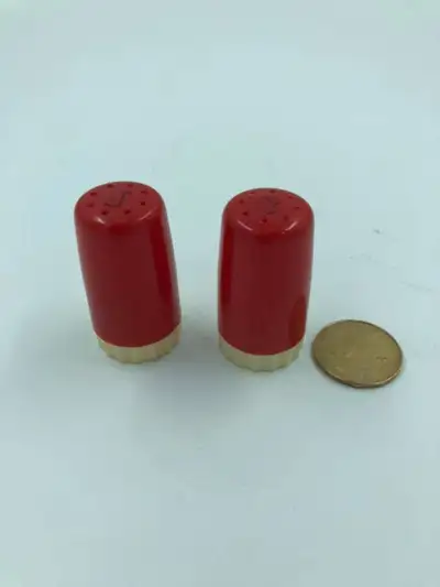 Vintage  red Salt & pepper shaker, View more