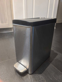 Simplehuman 10L stainless steel trash can