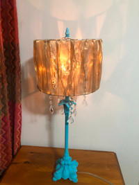 Shabby Chic Lamp Nightlight with Crystals
