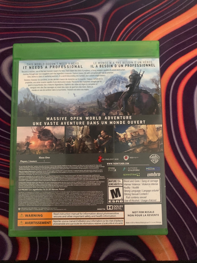 The Witcher Wild Hunt dans XBOX One  à Longueuil/Rive Sud - Image 3