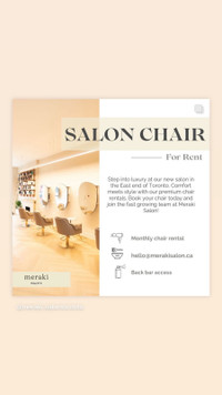 Hair salon chair rental 