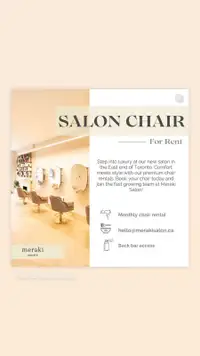 Hair salon chair rental 