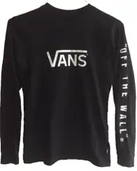 Vans Off The Wall Long Sleeves Man T Shirt Size XS Black White