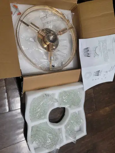Majhoiw Modern Crystal Chandelier Ceiling Light Fixture,Flush..., View more