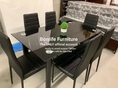 7pc tempered glass dining set on sale , View more
