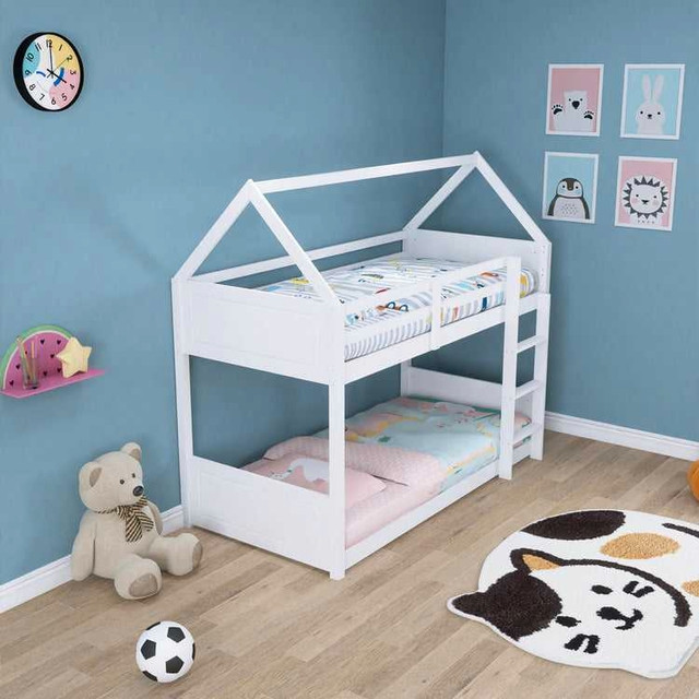 Montessori House Bed Bunk Bed Twin over Twin dans Lits et matelas  à Longueuil/Rive Sud - Image 3