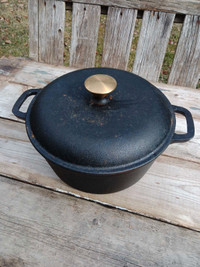 Cast Iron Cooking Pot, 5"H x 10" Diameter