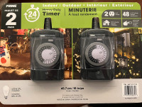 NEW Heavy duty timer indoor or outdoor  - 2 pack