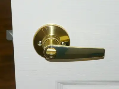 GOLD PRIVACY LOCKS - DOOR HANDLES WITH LOCK - 2 FOR 15.00 -, View more
