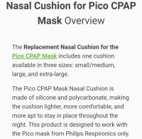 CPAP Nasal Mask, Philips Respironics