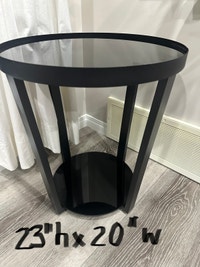 GLASS SIDE TABLE 