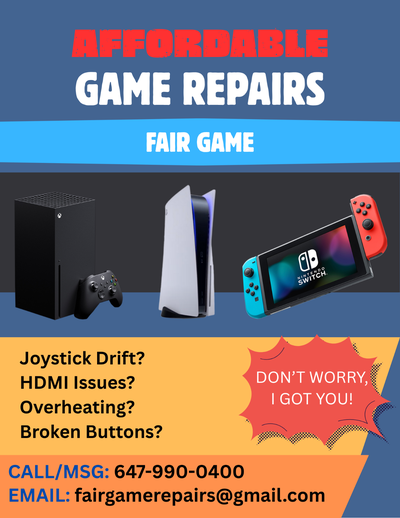 PLEASE SEND A MESSAGE TO MOBILE NUMBER PROVIDED Game console not turning on? Screen not showing up?...