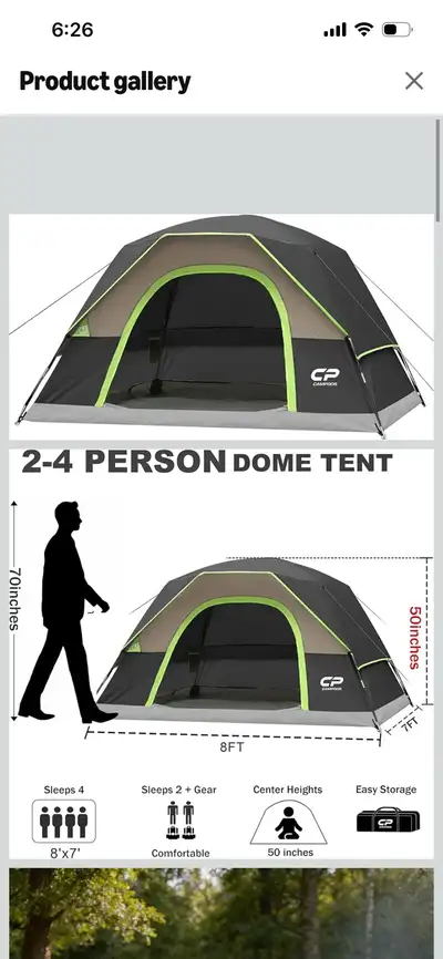 Brand New-Campros 4-Person Dome Tent!, View more