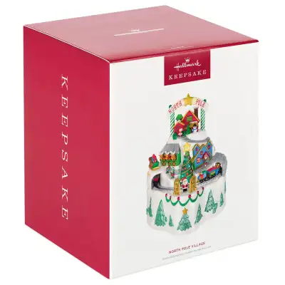 North Pole Village Tabletop Decoration Light, Sound & Motion NEW, View more