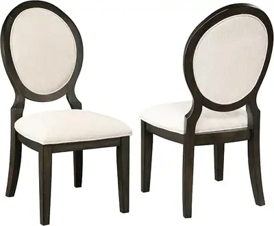 Set of 2 - Coaster® Twyla Upholstered Fabric Dining Chair CREAM, View more