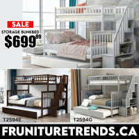 Sale on T2594 Storage Bunk Bed