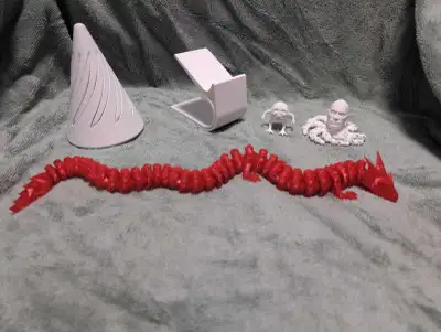 Selling custom 3d prints with different colors (white, black, red, blue, orange, yellow, and multico...