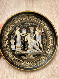 24k vintage decor plate from Greece