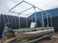 22 foot custom pontoon boat, motor, trailer Trade for Road Glide