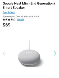 BRAND NEW Google nest mini-SEALED!!!