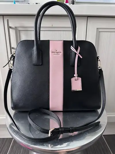 Kate Spade bolide style / alma style black handbag purse across body bag. Approximate bag length 31...