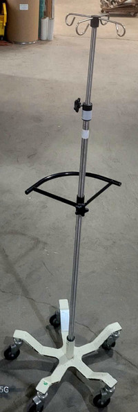 Hospital grade IV POLEwith weighted base, handle, 5 to 9 ft high