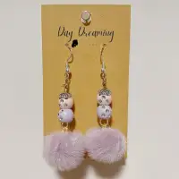 Handmade earrings_ fluffy princess