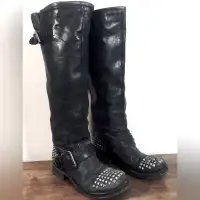 Steve Madden punk style leather boots