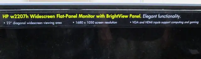 22" monitor - HP W2207H in Monitors in Cambridge - Image 4