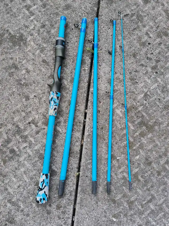 2.1m 5pc Medium Action Baitcasting Fishing Rod 628632603330571210