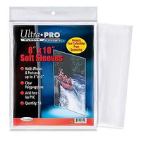 ULTRA PRO .... SOFT SLEEVES .... 8" x 10" .... package of 50