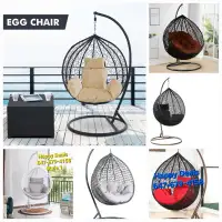 New XL Egg swing Chair, Anti-rust coated, Many colors-  In stock