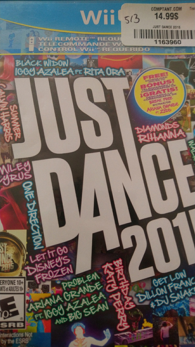 Just dance 2015 wii u dans Nintendo Wii U  à Saint-Jean-sur-Richelieu