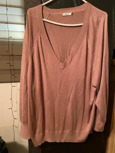 Rose pink sweater . Used good! Plus size, View more