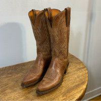 Lucchese western cowboy leather boots like new (femme)