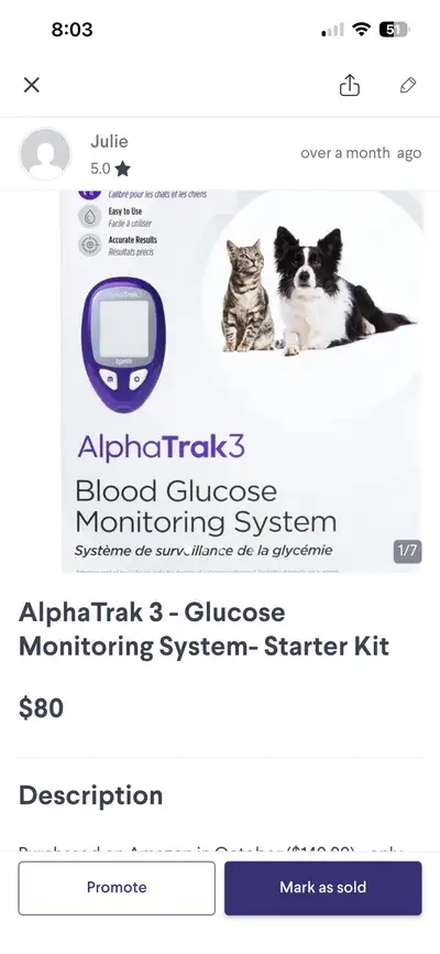 AlphaTrak 3 - Glucose Monitoring System , View more