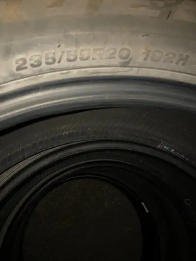 Selling a set of four used Bridgestone tires. Size 235/55R20. Decent condition with a decent amount...