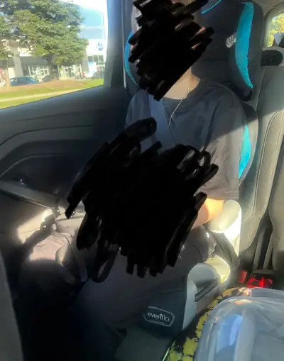 Child car seat, transforms2booster seat. Clean., View more