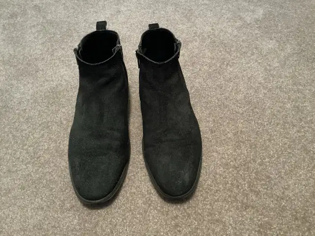 Topman Mens Black Suede Zip Boots in Men's Shoes in City of Toronto - Image 3