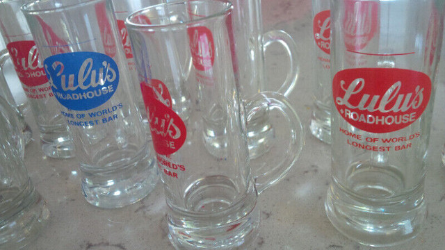 Lulu's Beer Pitcher, 13 Shot Glasses Longest Bar K-W, Now Closed in Arts & Collectibles in Stratford - Image 2